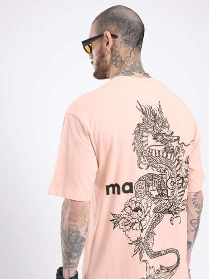 glitchez Graphic Printed Oversized T-shirt