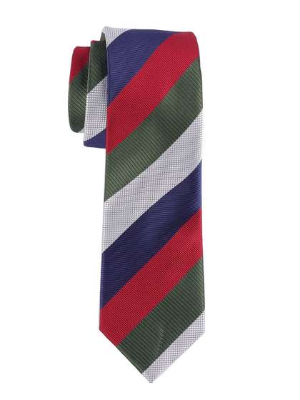 The Tie Hub Men Striped
                    Broad Tie