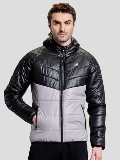 BOLDFIT Men Hooded
                        Colourblocked Casual Puffer Jacket