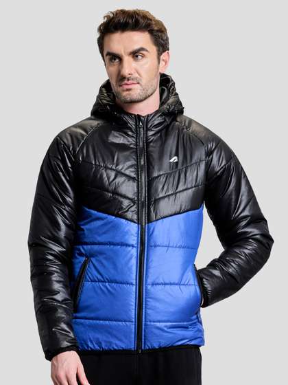 BOLDFIT Men Hooded
                        Colourblocked Casual Puffer Jacket