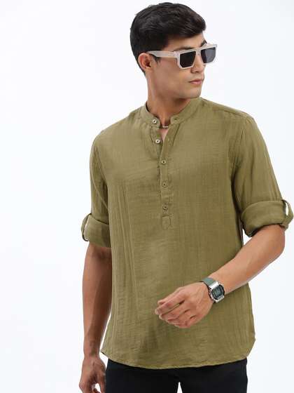 SHOWOFF Mandarin Collar Straight Kurta