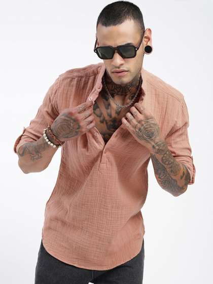 SHOWOFF Mandarin Collar Straight Kurta