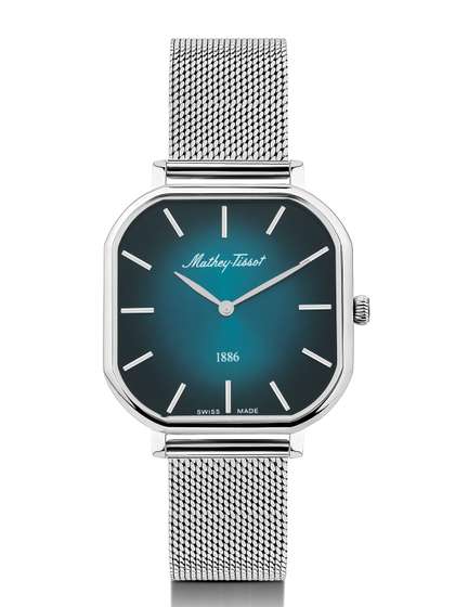 Mathey-Tissot Women
                        Swiss Made Monsoon Square Quartz Green Dial
                        Watch - D7917AV