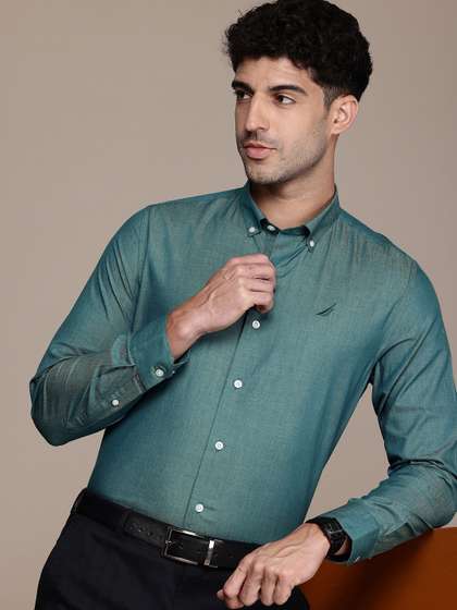 Nautica Pure Cotton Classic Slim Fit Opaque Formal Shirt