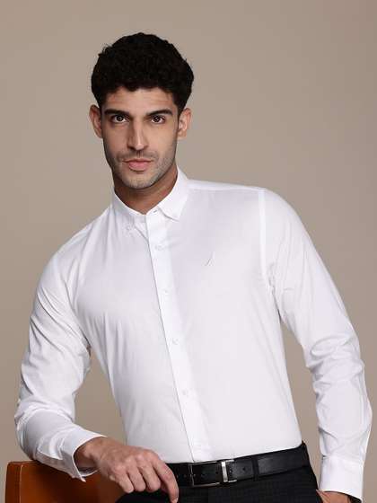 Nautica Men Classic Slim Fit Pure Cotton Formal Shirt