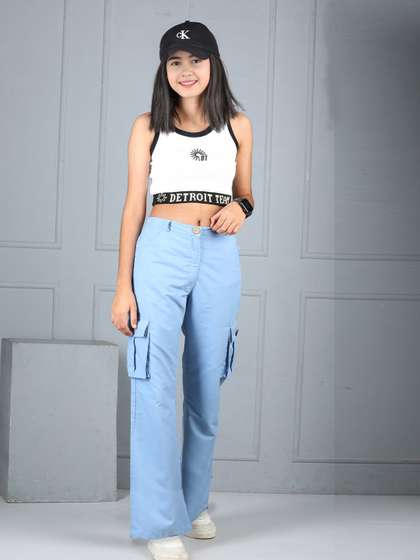 Cutiekins Girls Regular
                    Fit Cargos Trousers
