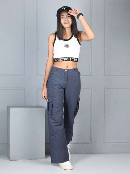 Cutiekins Solid Mid-Rise Cargos Trousers