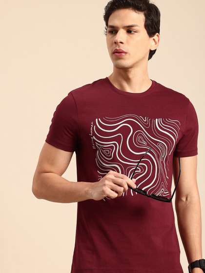 Being Human Abstract Printed Pure Cotton T-shirt