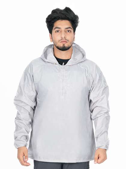 Decathlon QUECHUA -
                        Grey Compact Waterproof Rain Jacket
