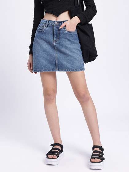 glitchez Straight Fit Mini Skirt