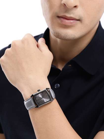Mast & Harbour Men
                    Textured Dial Analogue Watch UT-A8656GRY