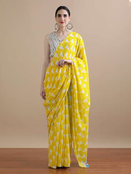 Jaipur Kurti
                        Geometric Printed Pure Cotton Saree
