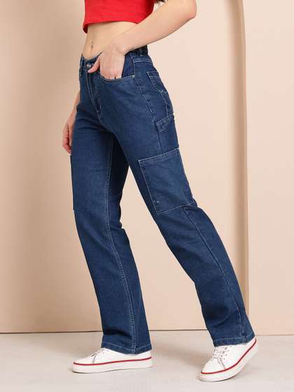 Mast & Harbour
                        Women Regular Fit Cargo-Style Jeans