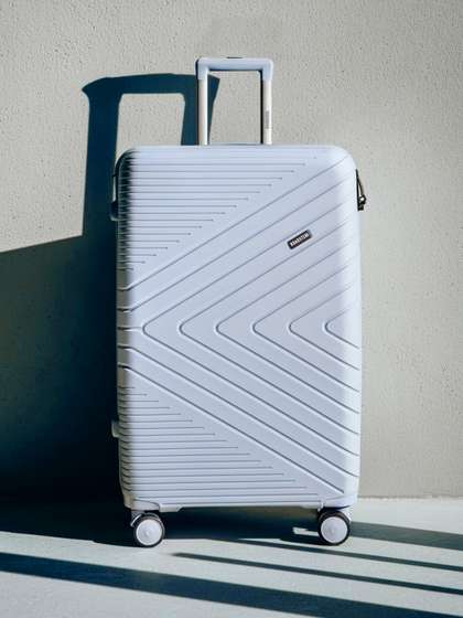 The Roadster Life
                        Co. Textured Hard-Sided Large Trolley Bag
                        118.13L