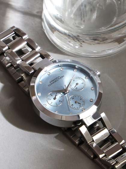 French Connection
                        Women Embellished Dial & Stainless Steel
                        Analogue Watch FCN0118USM