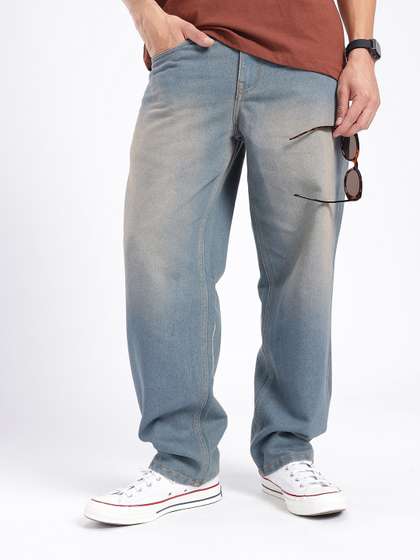 glitchez Men Loose
                        Fit Heavy Fade Jeans