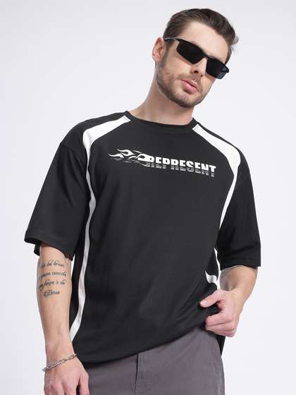 glitchez Drop-Shoulder Sleeves Relaxed Fit T-shirt