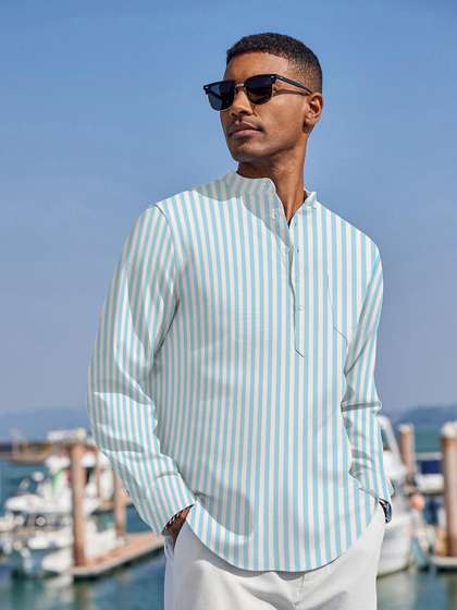 Anouk Striped Short Kurta