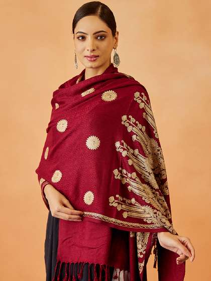 Pashmoda Women
                        Ethnic Motifs Embroidered Shawl