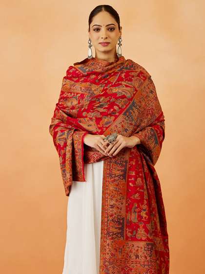 Pashmoda Women Woven Design Shawl