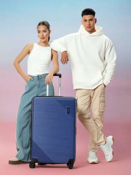 WROGN Textured
                          Hard-Sided Large Trolley Suitcase 80L