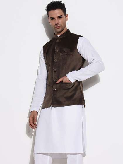 SHOWOFF Velvet Nehru Jacket