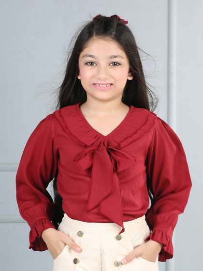 Cutiekins Girls Flared
                    Sleeve Ruffles Top