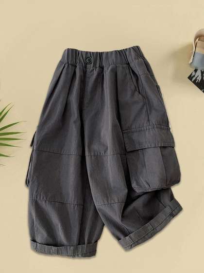 FOREVER FRIDAY Boys
                    Comfort Regular Fit Mid-Rise Denim Cargos