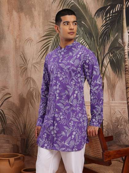 Sangria Floral Print
                        Pure Cotton Kurta