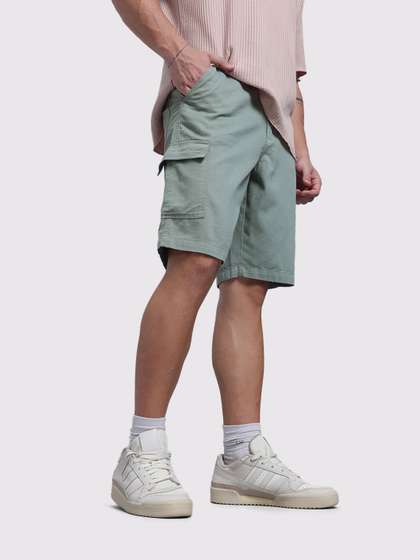 The Roadster Life
                        Co. Men Mid-Rise Pure Cotton Relaxed Fit
                        Cargo-Style Shorts
