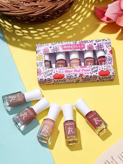 Ronzille Set Of 5
                        Quick Dry & Glossy Nail Polish- 3.5 ml- Nude
                        Edition