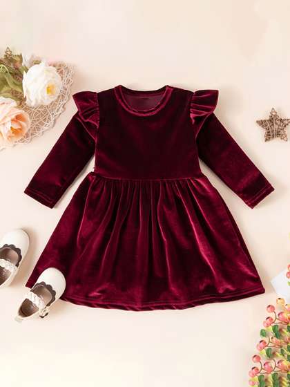 LYTIX Girls Ruffled Fit
                    & Flare Dress