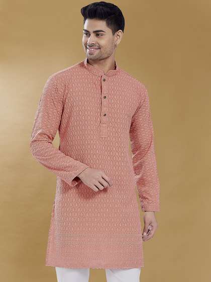 DIVISIVE Floral Embroidered Kurta