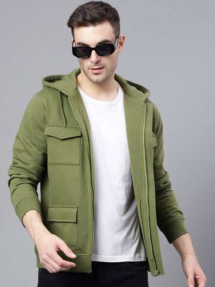 Hancock Men Fleece
                        Bomber with Patchwork Oversize Jacket