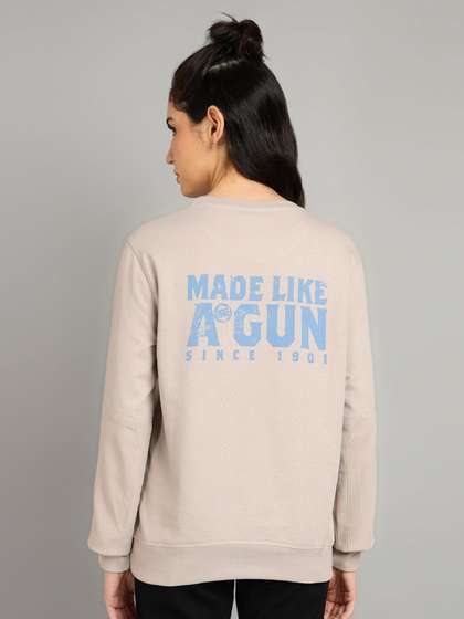 Royal Enfield MLG
                        Women Printed Pure Cotton Pullover Sweatshirt