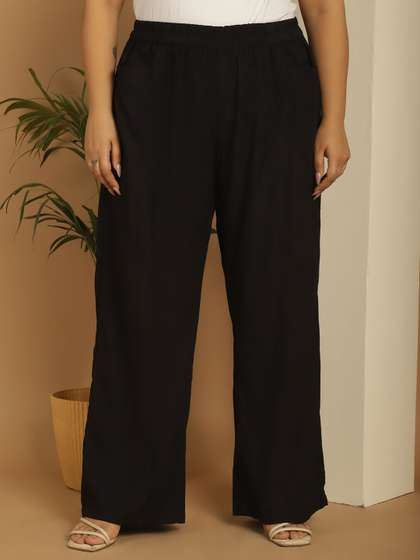 theRebelinme Women Plus Size Palazzos
