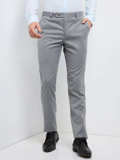 Raymond Men Slim Fit
                        Low-Rise Formal Trousers