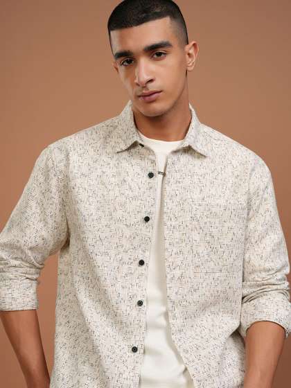 HIGHLANDER Men Printed Cotton Shirt