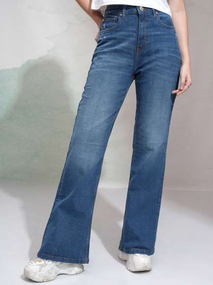 Tokyo Talkies Women High Rise Bell Bottom Jeans
