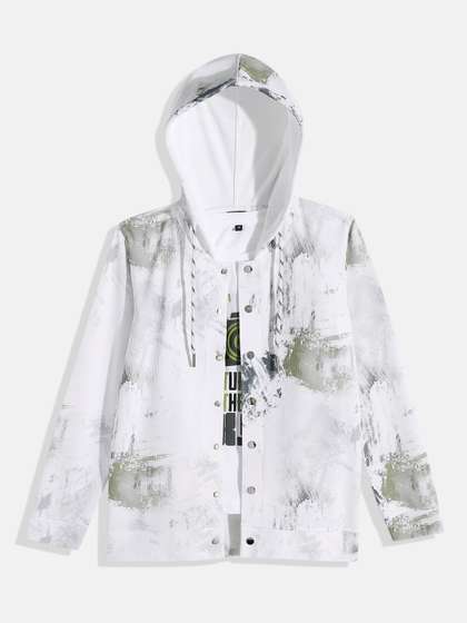 CAVIO Boys Abstract
                    Printed Lightweight Jacket with Tshirt