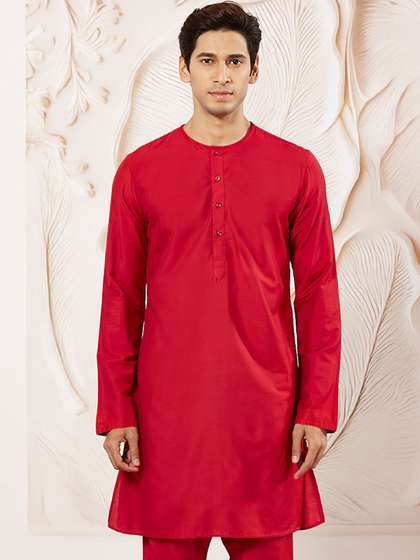 VASTRAMAY Round Neck Straight Kurta