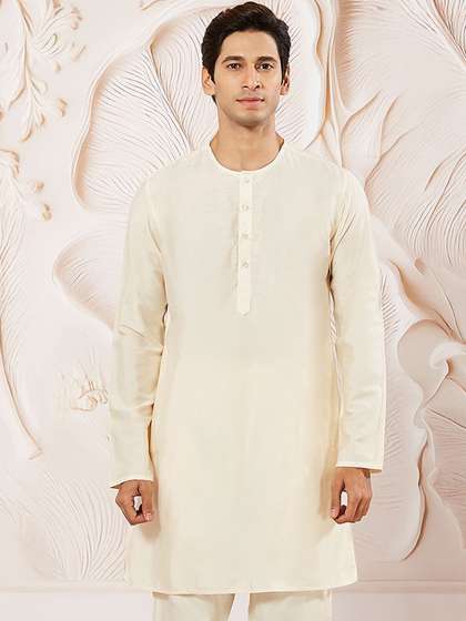 VASTRAMAY Round Neck Straight Kurta