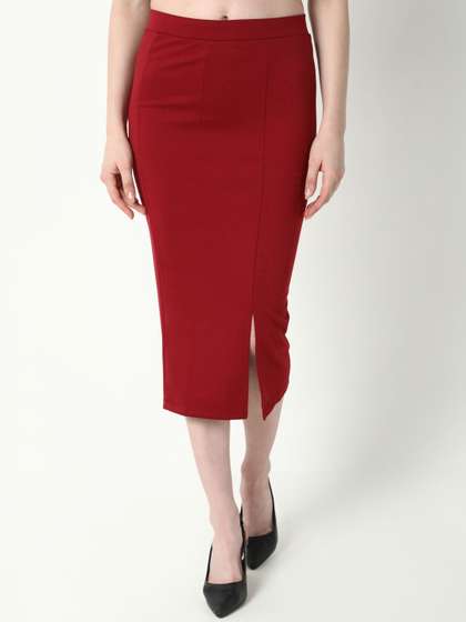 SHOWOFF Pencil Midi Skirts