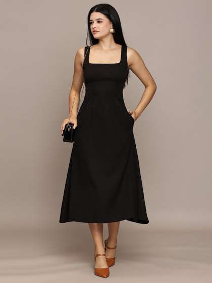 French Connection A-Line Midi Dress