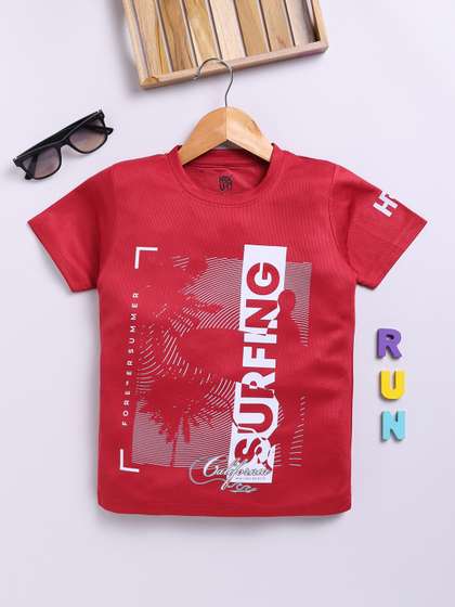 HRX by Hrithik Roshan
                    Boys Typography Printed T-shirt