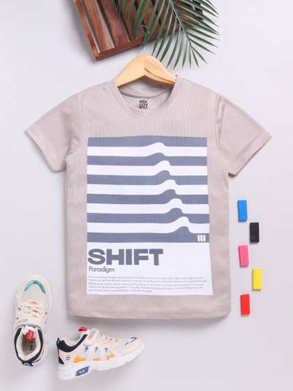 HRX by Hrithik Roshan Boys Striped Rapid-Dry T-shirt