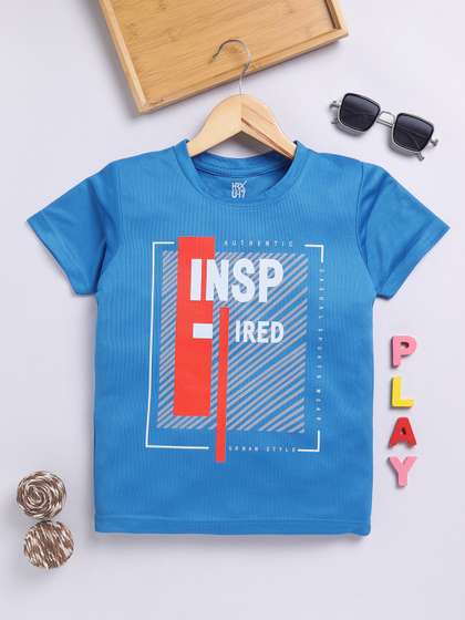 HRX by Hrithik Roshan
                    Boys Typography Printed T-shirt