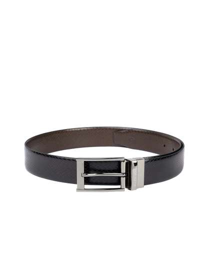Allen Solly Men Textured
                    Leather Reversible Belt