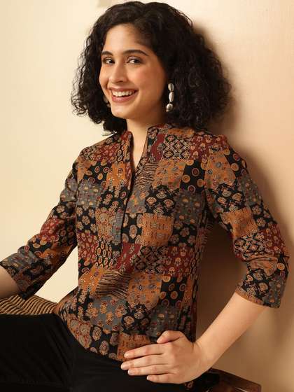 Anouk Ethnic
                          Motifs Printed Straight Kurta