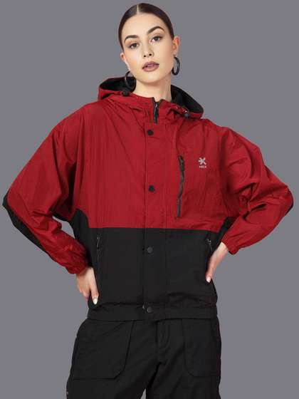 HRX by Hrithik
                        Roshan Women Hooded Colourblocked Casual
                        Tailored Windcheater Jacket